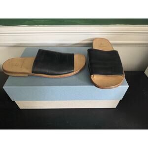 MOMA Black Slide Sandal Italy NEW 37 7